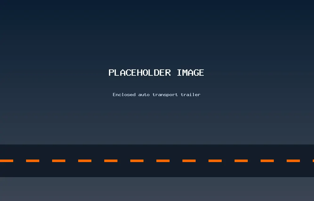 Placeholder: enclosed car shipping trailer